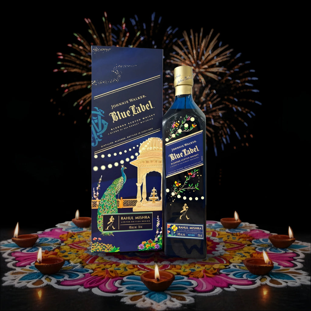 Johnnie Walker x Rahul Mishra Blue Label Diwali Limited Edition Blended Scotch Whisky 750ml