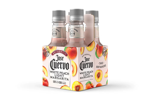 Jose Cuervo Authentic White Peach Light Margaritasn 200ml Bottle 4-Pack