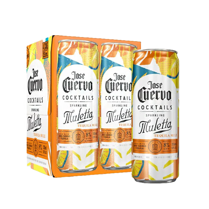 Jose Cuervo Sparkling Muletta Tequila Mule Cocktail 16Proof 355ml Can 4-Pack