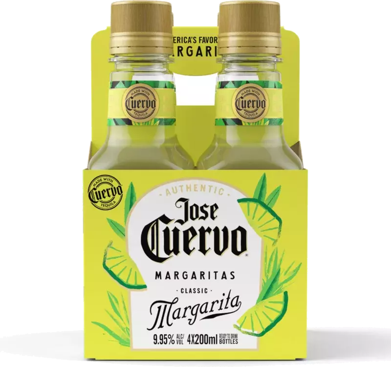 Jose Cuervo Authentic Classic Lime Margarita 200ml Bottle 4-Pack