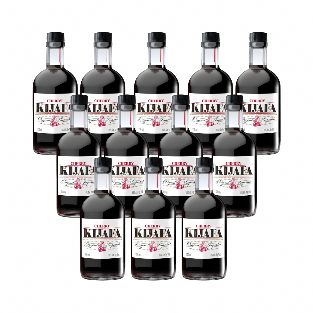 Kijafa Cherry Spirit 32 Proof 750ml Bundle 12-Pack