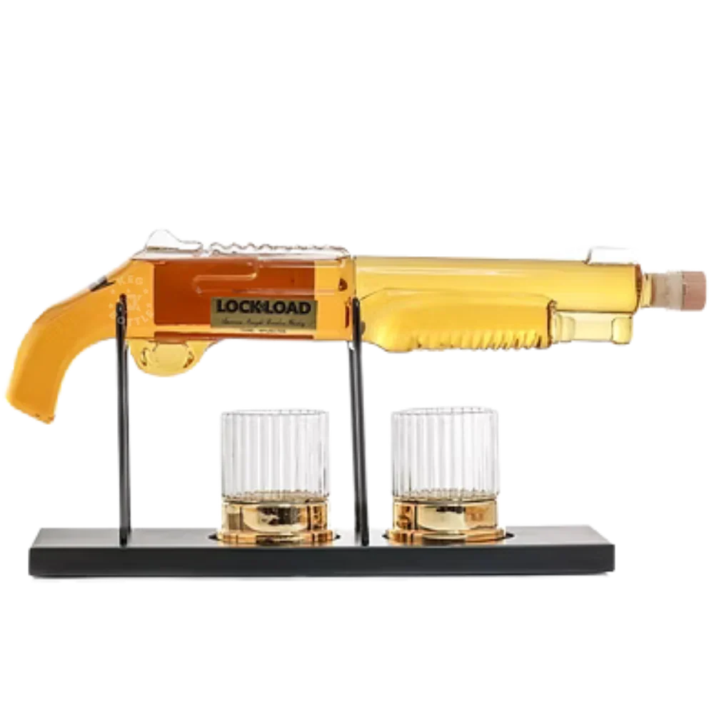 Lock & Load Shotgun Bourbon Whiskey Gift Set 750ml