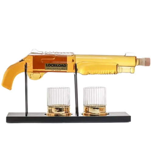 Lock & Load Shotgun Bourbon Whiskey Gift Set 750ml