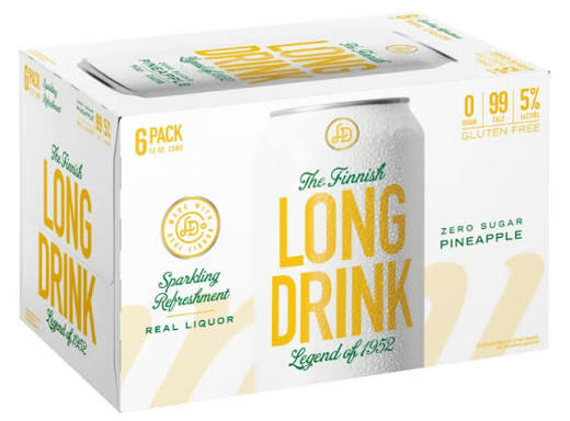 Long Drink The Finnish Long Drink Zero Sugar Pineapple Cocktail 6-Pack