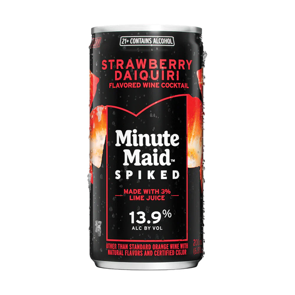 Minute Maid Spiked Strawberry Daiquiri Flavored Wine Cocktail 200ml Can 4-Pack