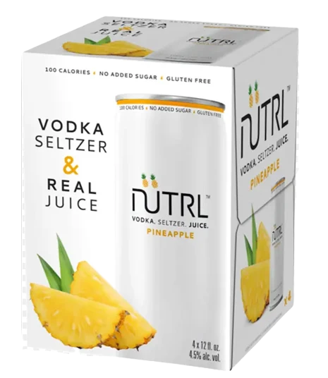 Nutrl Pineapple Vodka Setlzer 4-Pack Can