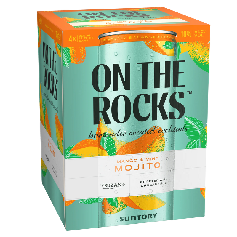 OTR On The Rocks Premium Cocktails Mango & Mint Mojito Can 4-Pack