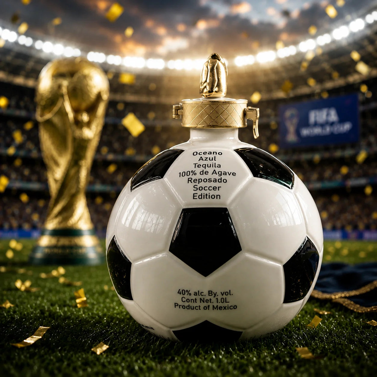 Oceano Azul Soccer Ball Edition Reposado Tequila 1Lt