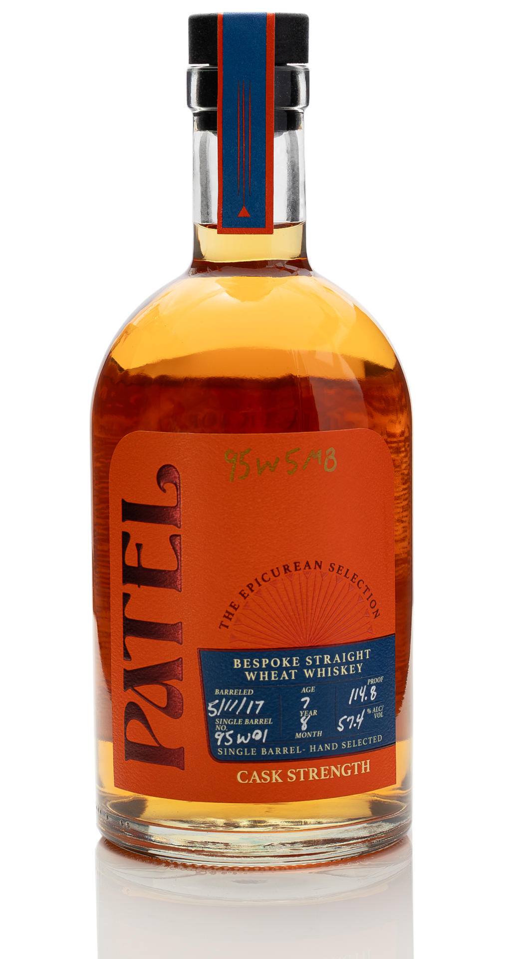 Patel Bespoke 7 Year Old Single Barrel Cask Strength Wheat Whiskey 750ml