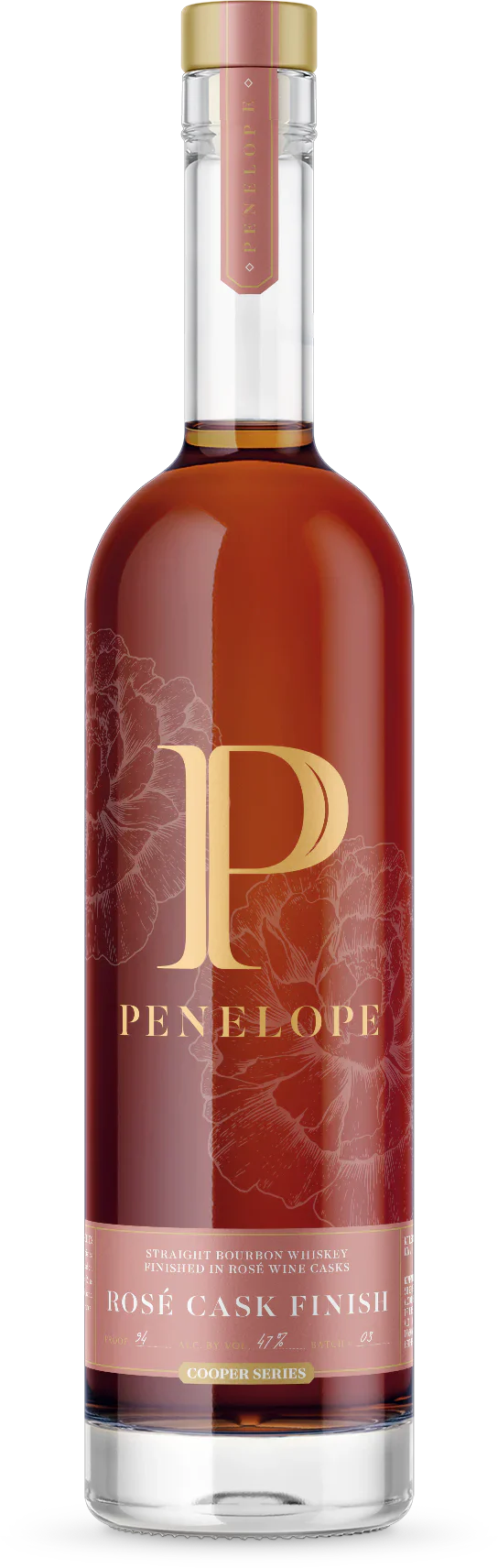 Penelope Four Grain Rose Cask Finish Straight Bourbon Whiskey 750ml