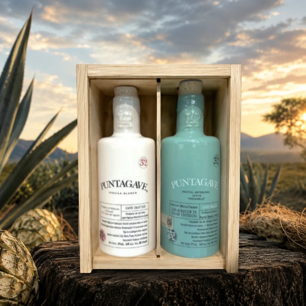 Puntagave Artisanal Mezcal & Blanco Tequila 375ml Bundle 2-Pack
