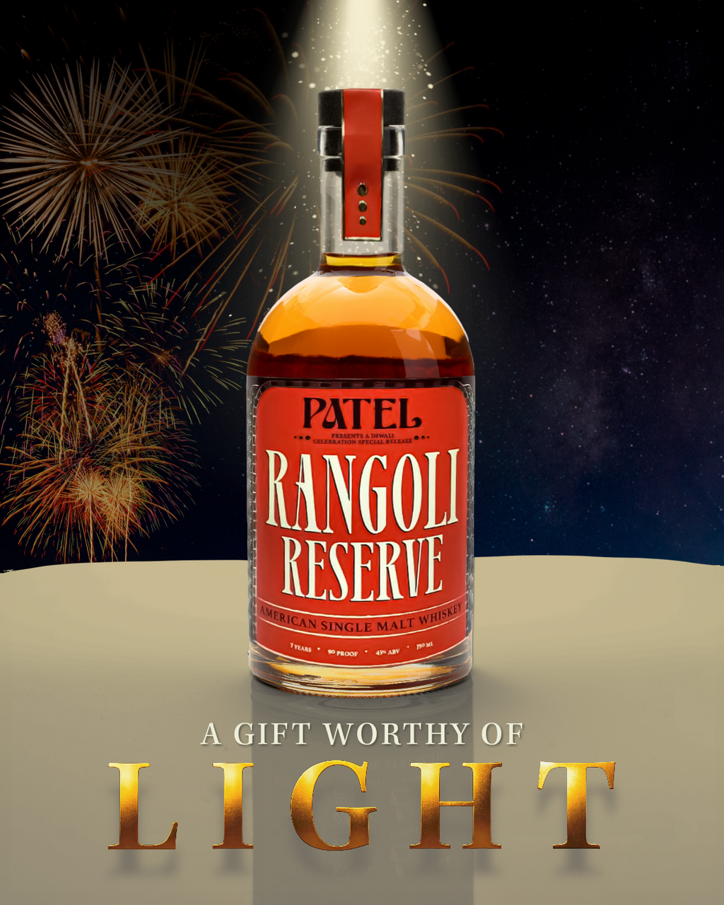 Patel Diwali Celebration Special Release Rangoli Reserve 7 Year Old American Single Malt Whiskey 750ml