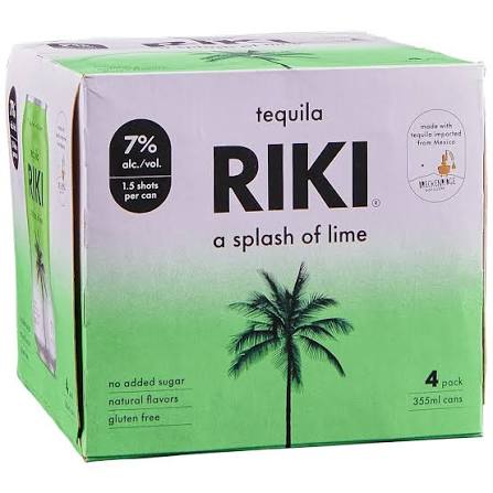 Riki A Splash of Lime Tequila Mix 4-Pack