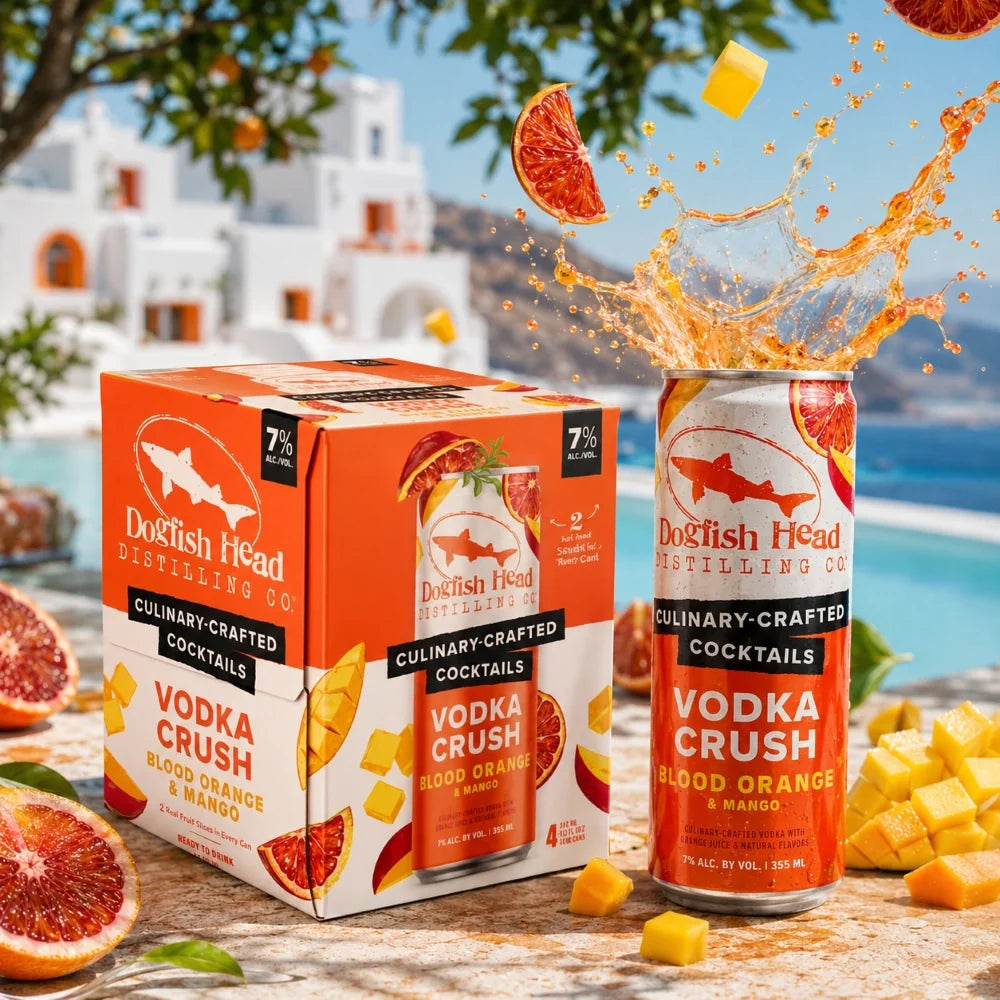Dogfish Head Blood Orange & Mango Vodka Crush Cocktail 4-Pack Can