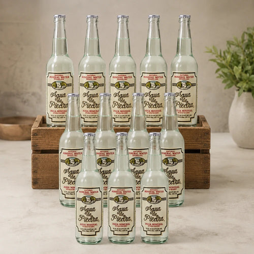 Agua de Piedra Carbonated Mineral Water 22-Oz 12-Pack
