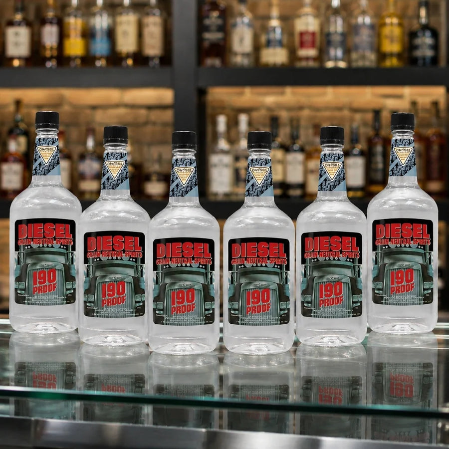 Diesel 190 Proof Grain Neutral Spirit Pet Bottle 1.75Lt Bundle 6-Pack