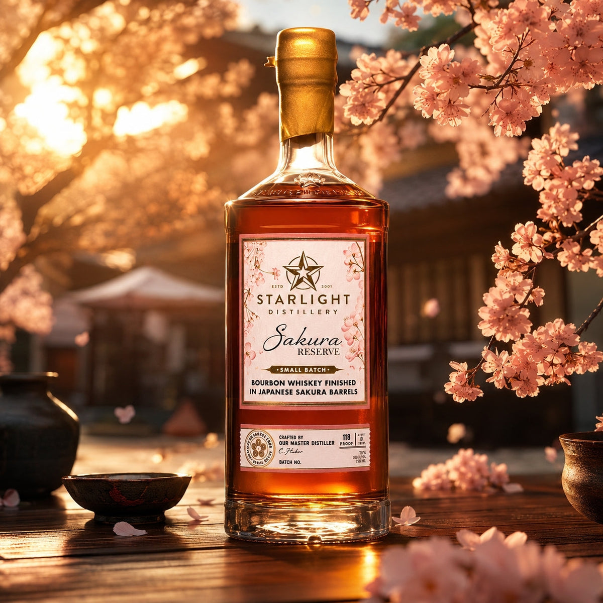 Starlight Sakura Reserve Batch 2 Bourbon Whiskey 750ml