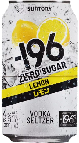 Suntory -196 Lemon Vodka Cocktail Zero Sugar Can