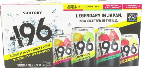 Suntory -196 Vodka Seltzer Crush Variety Can 8-Pack