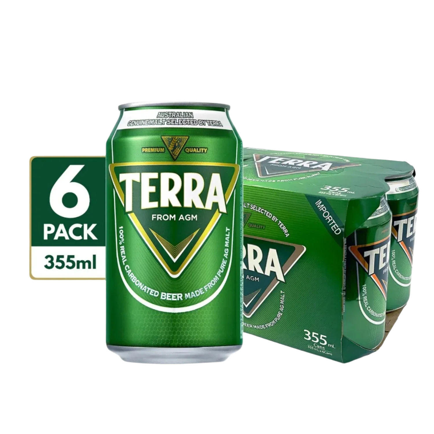 Terra Lager Beer 355ml Can 6-Pack