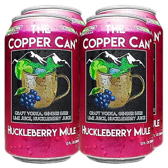The Copper Can Huckleberry Mule Can 4-Pack