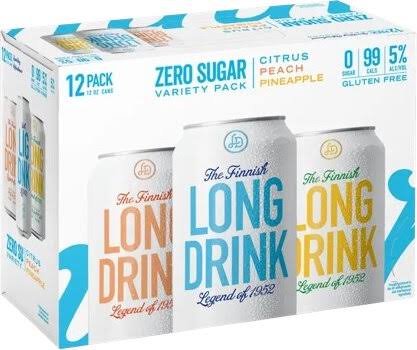 The Long Drink Co. The Finnish Long Drink Zero Sugar Cocktail Variety 12-Pack