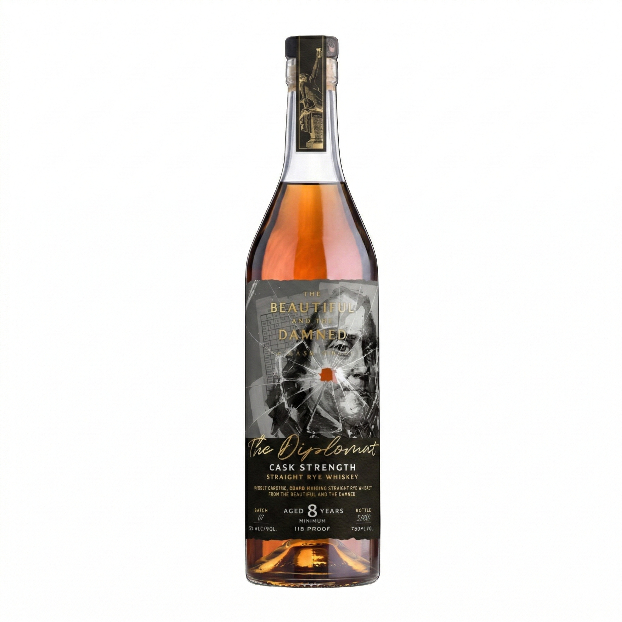 The Beautiful and the Damned The Diplomat Cask Strength Straight Rye Whiskey 750ml