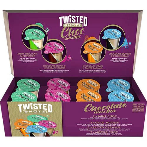 Twisted Shotz Chocolate Shot Liqueur 8-Pack