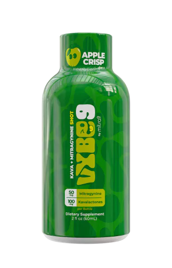 Vibe 9 Kava & Krotam Mitragynine Crisp Apple Shot 2-Oz