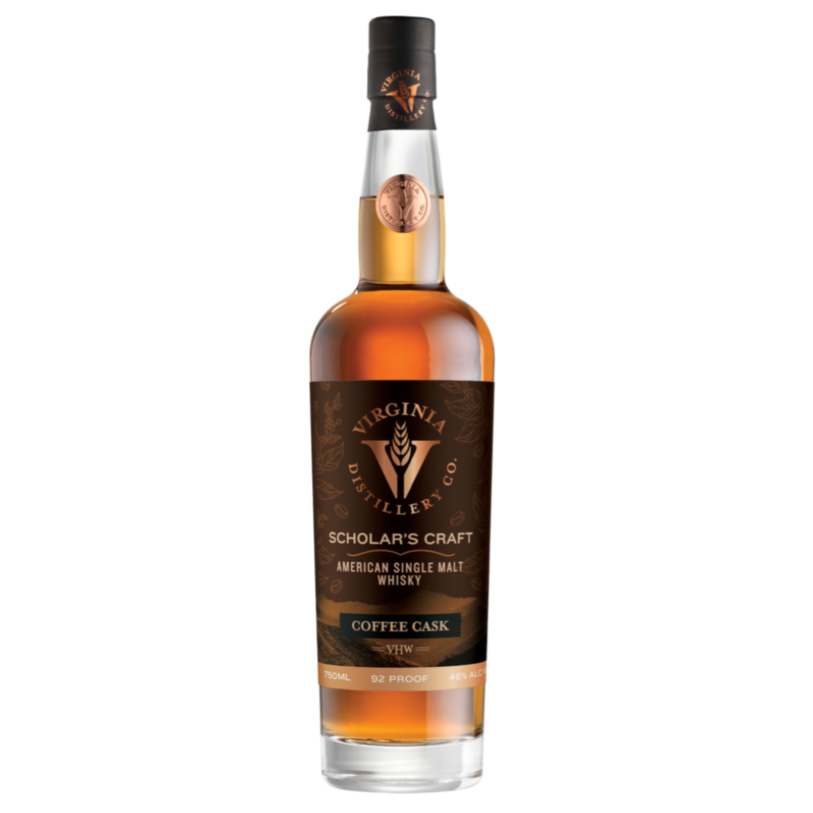 Virginia Distillery Co. VHW Scholar's Craft Coffee Cask Single Malt Whiskey 750ml