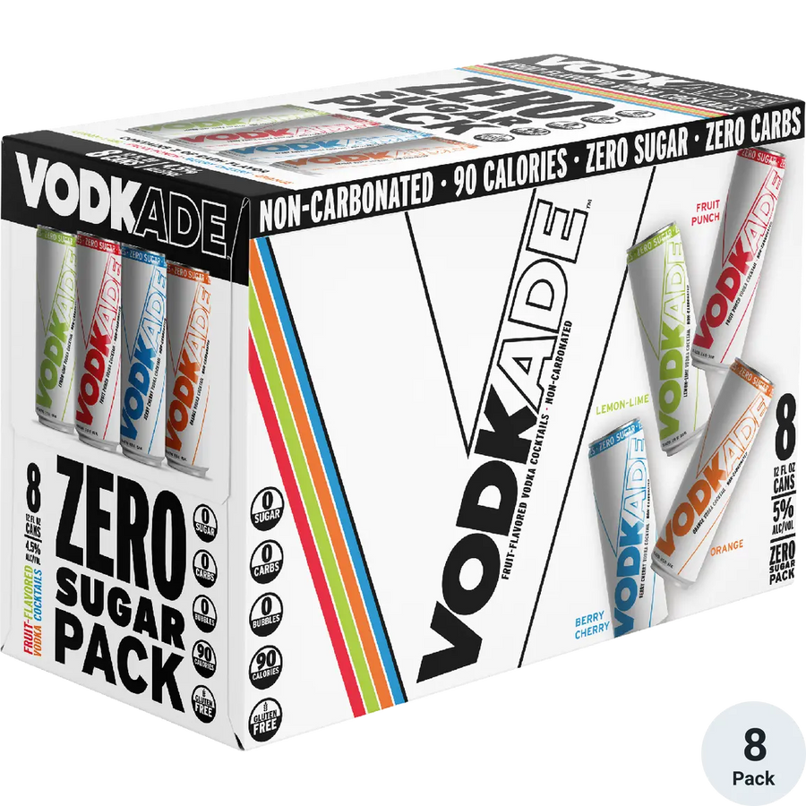 Vodkade Zero SUgar Variety Vodka Cocktail Can 8-Pack