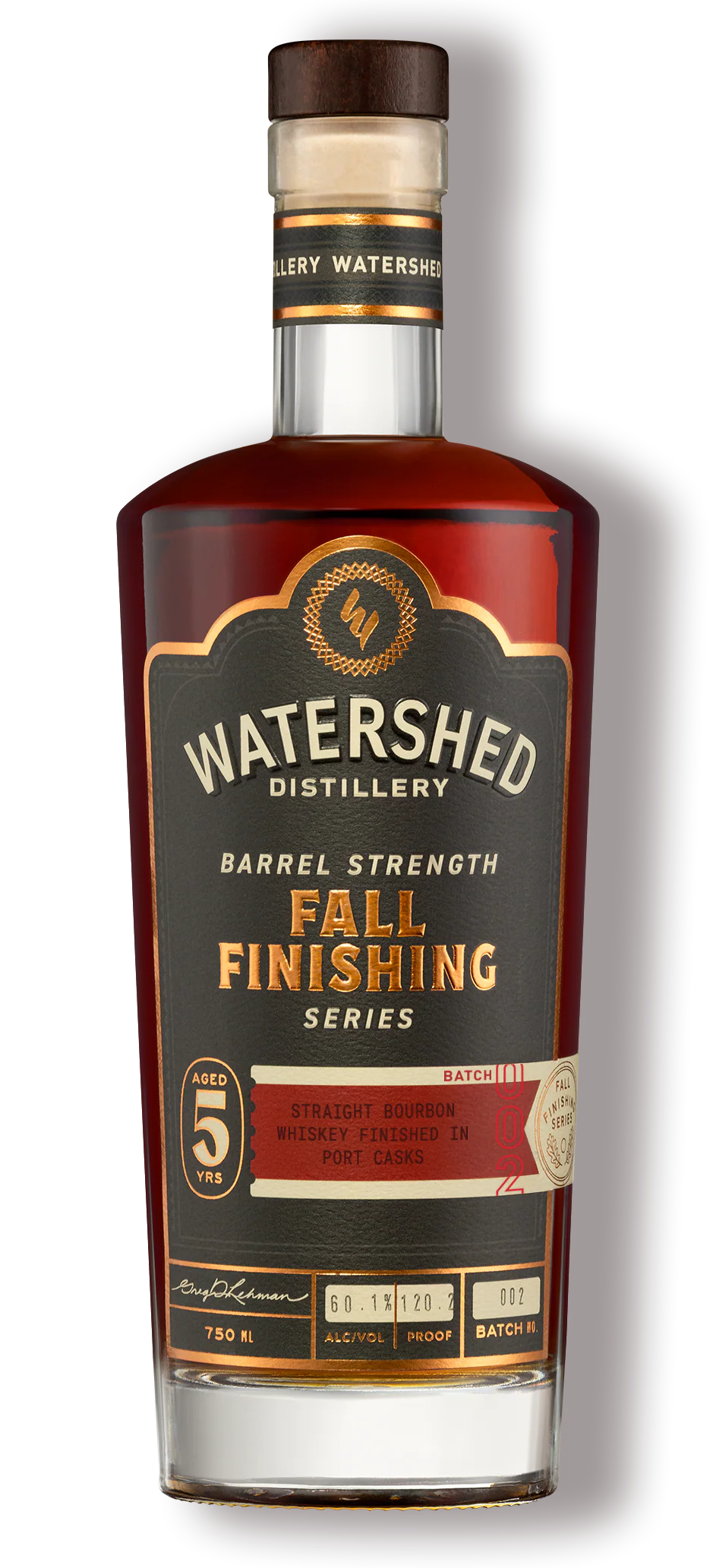 Watershed Fall Finishing Series Barrel Strength Bourbon Finish In Port Wine Cask Whiskey 750ml