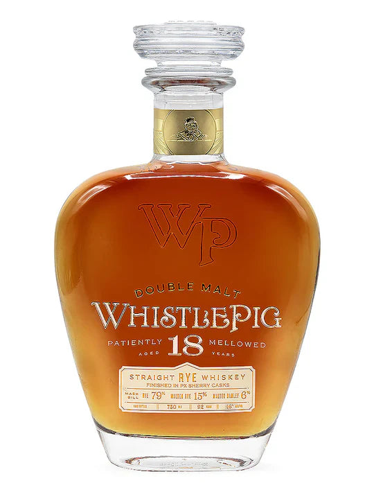 WhistlePig 18 Year Old Double Malt Straight Rye Whiskey 750ml