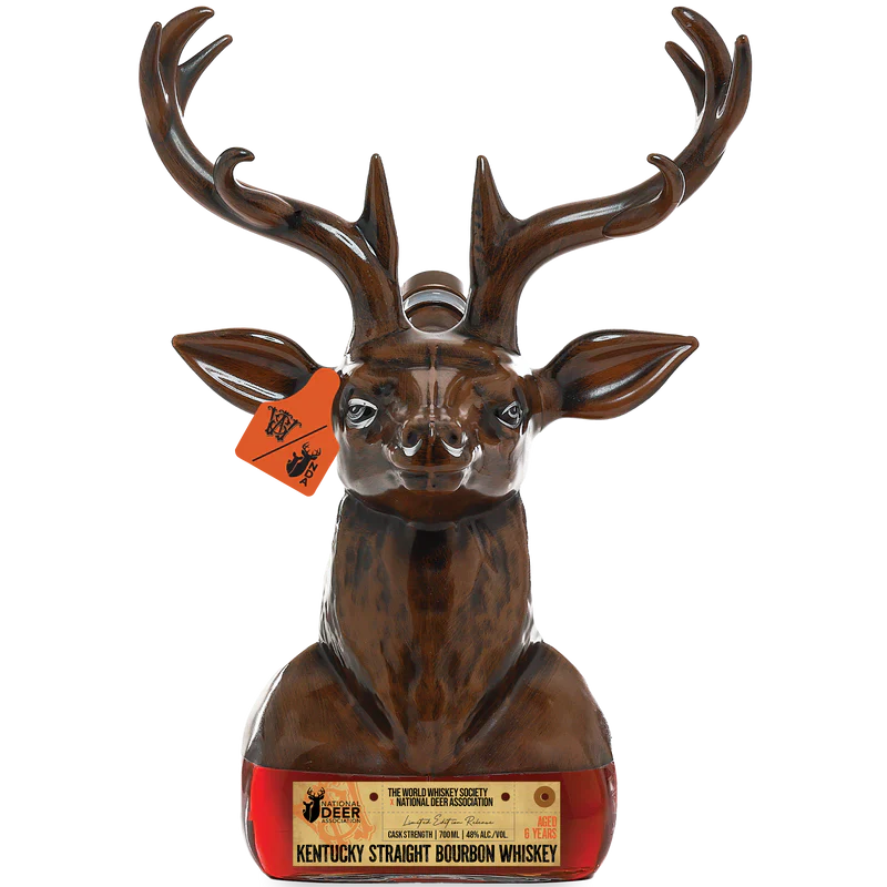 World Whiskey Society 6 Year Old Deer Head Ceramic Straight Bourbon Whiskey 700ml