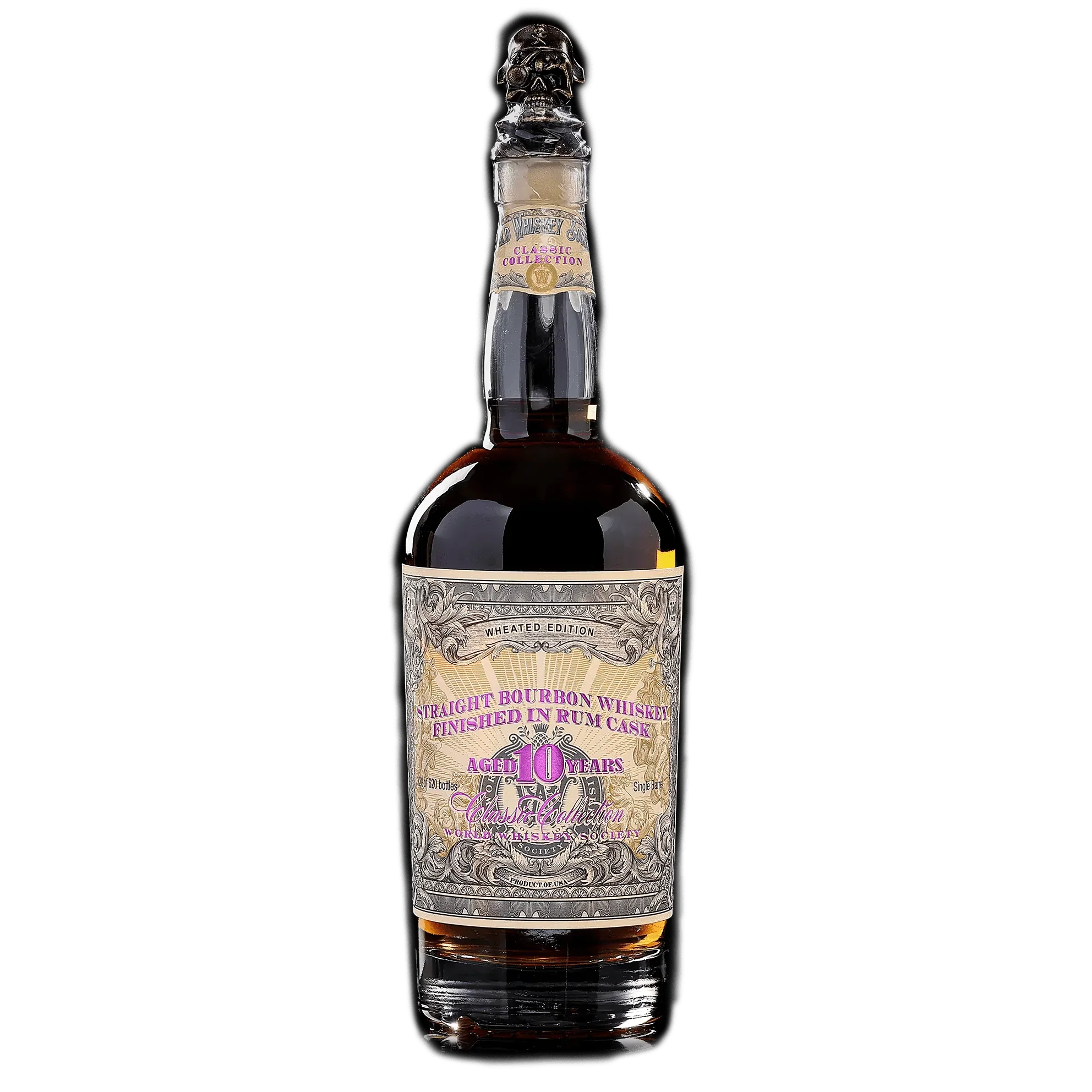 World Whisky Society Classic Collection Wheated Edition 10 Year Old Rum Cask Finished Straight Bourbon Whiskey 750mll