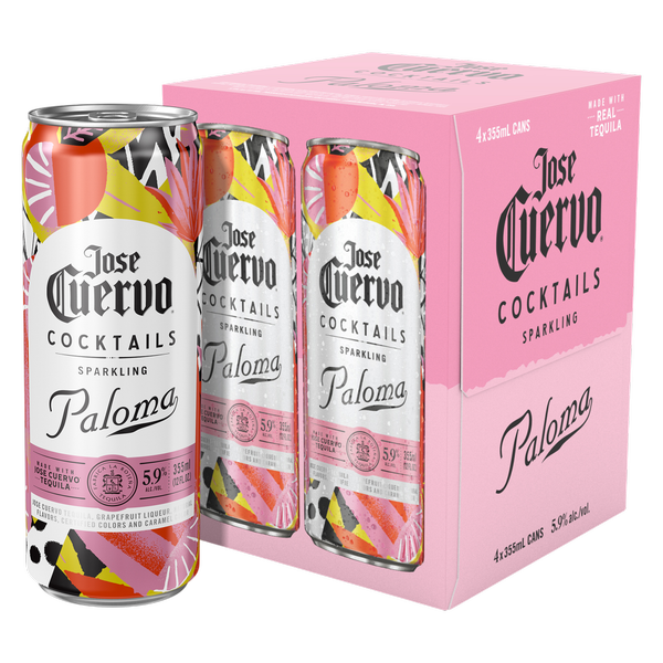 Jose Cuervo Sparkling Paloma Cocktail 355ml Can 4-Pack