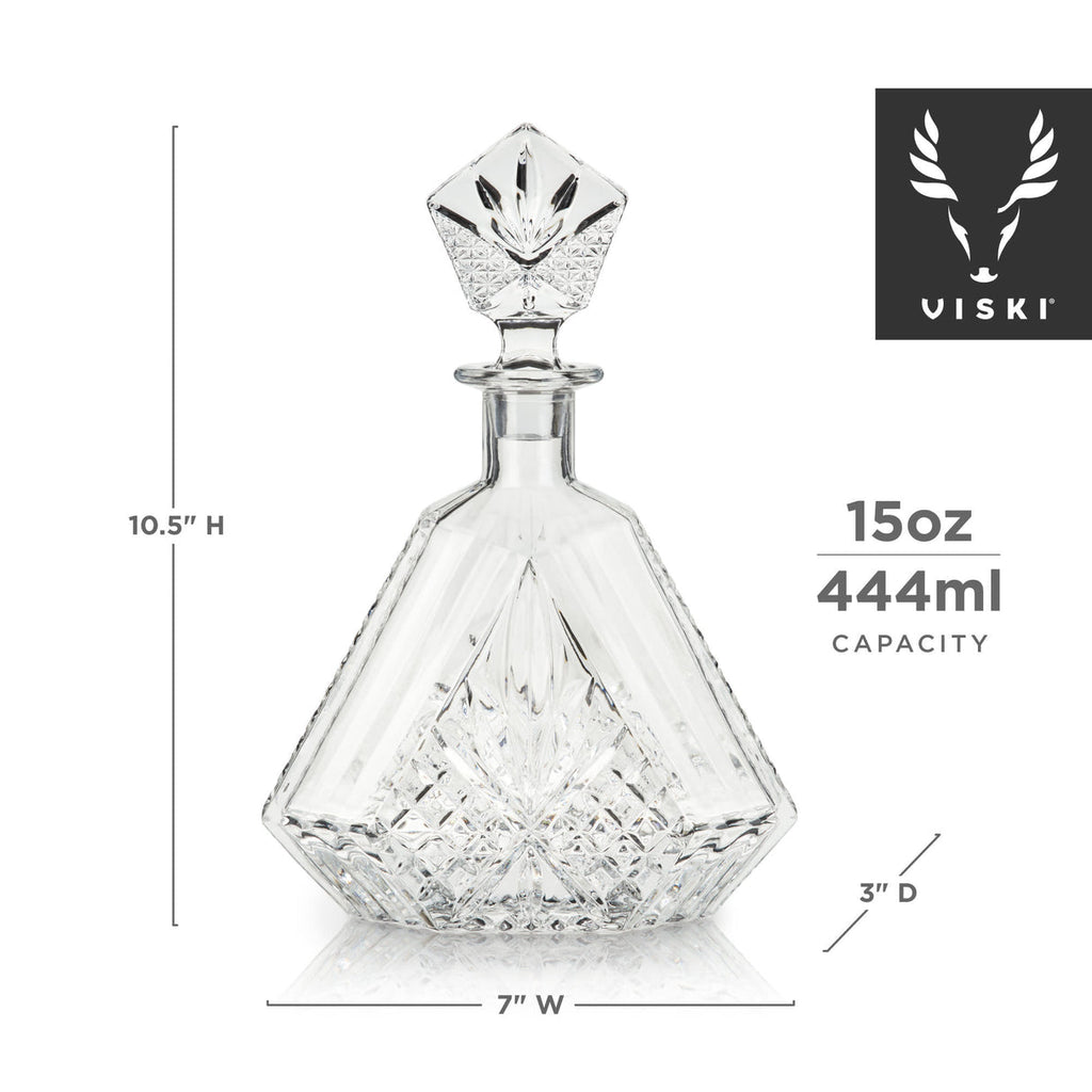 Admiral Crystal Irish Cut Whiskey Decanter By Viski