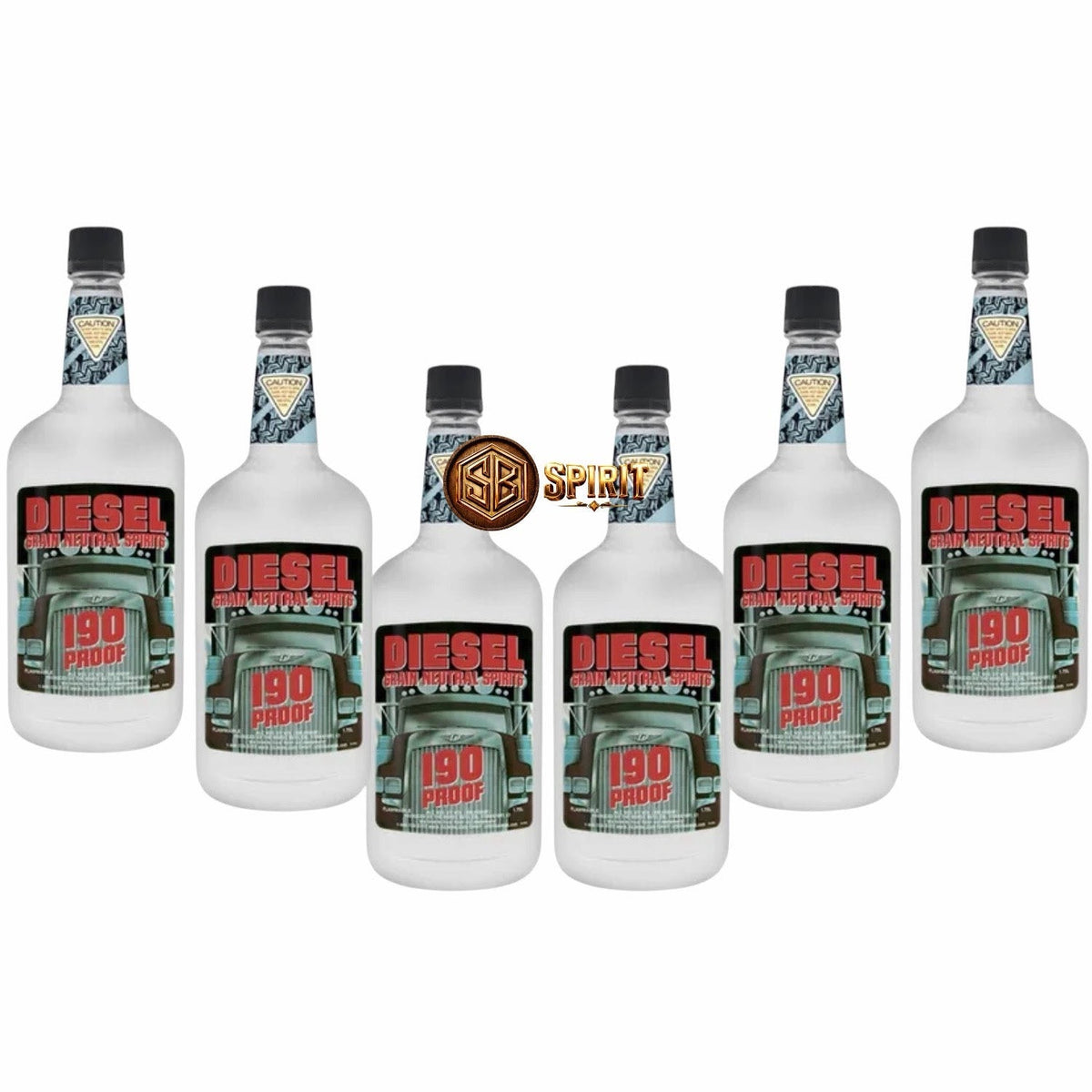 Diesel 190 Proof Grain Neutral Spirit Pet Bottle 1.75Lt Bundle 6-Pack