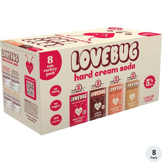 Lovebug Hard Cream Soda Variety 8-Pack