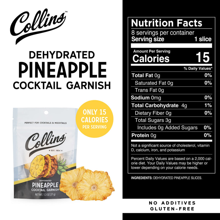 Collins Dehydrated Pineapple Cocktail Garnish 1.3-Oz