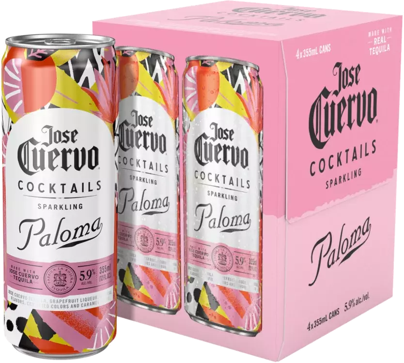 Jose Cuervo Sparkling Paloma 11.8 Proof 355ml Can 4-Pack
