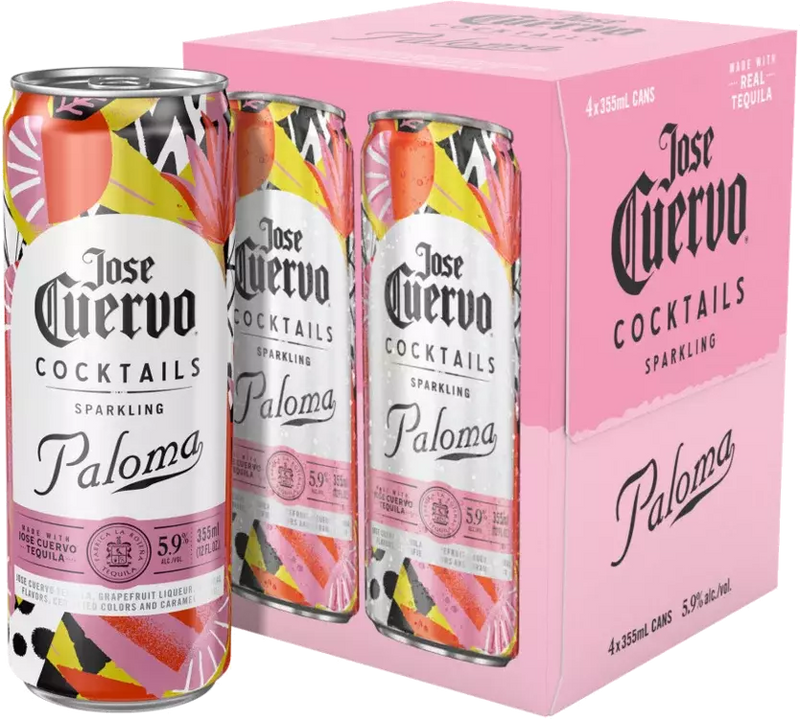 Jose Cuervo Sparkling Paloma 11.8 Proof 355ml Can 4-Pack