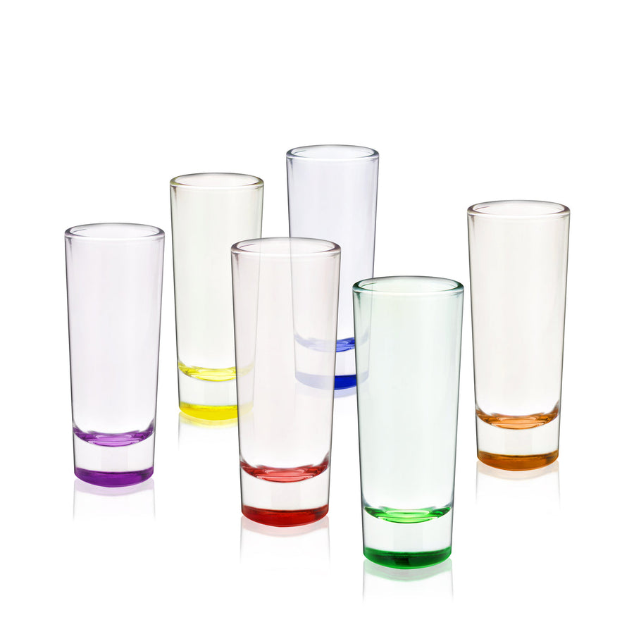 Shooter Shot Glasses in Assorted Colors By True Brand 2-Oz 6-Pack