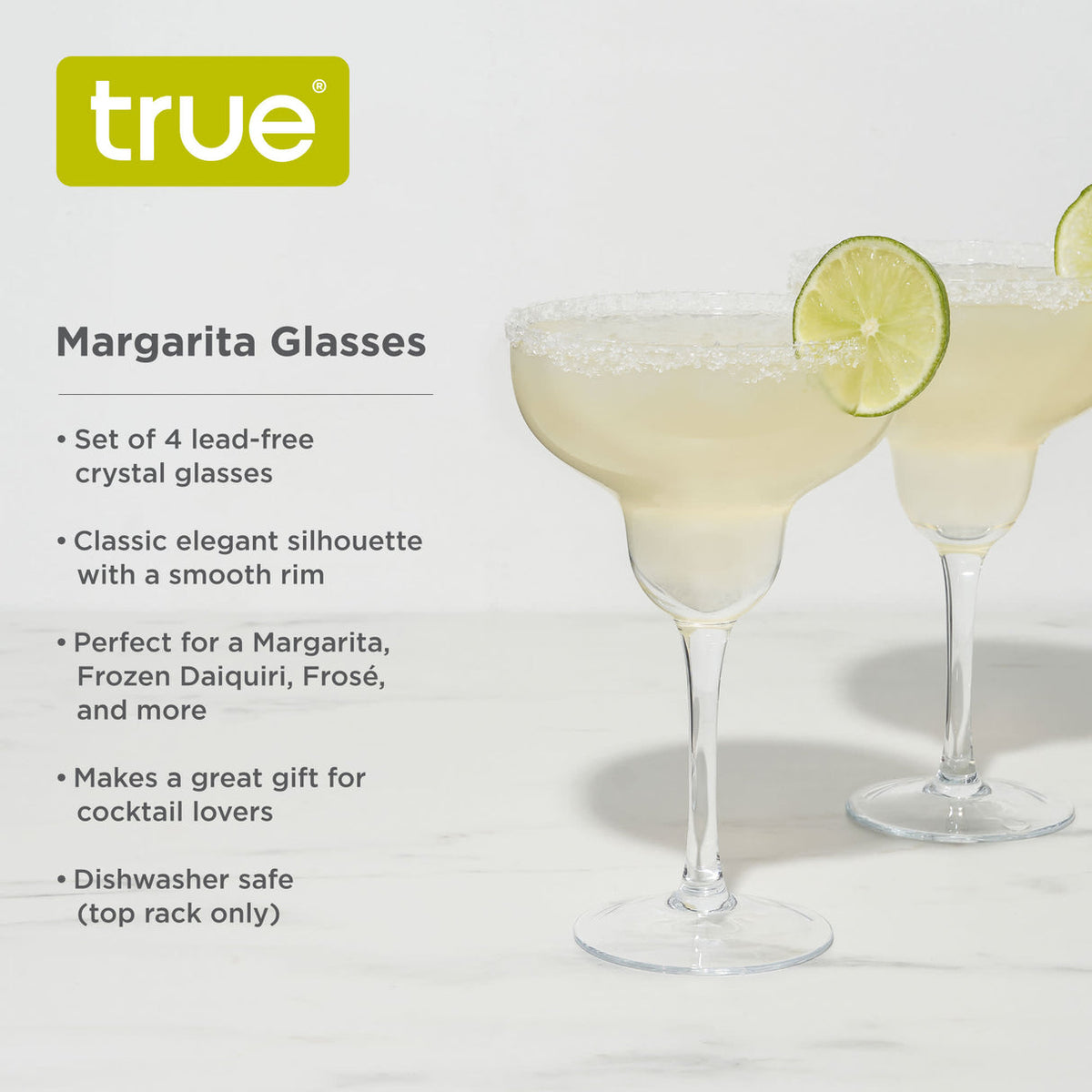 True Sorbo Margarita Glasses 10-Oz 4-Pack