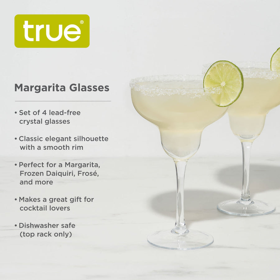 True Sorbo Margarita Glasses 10-Oz 4-Pack