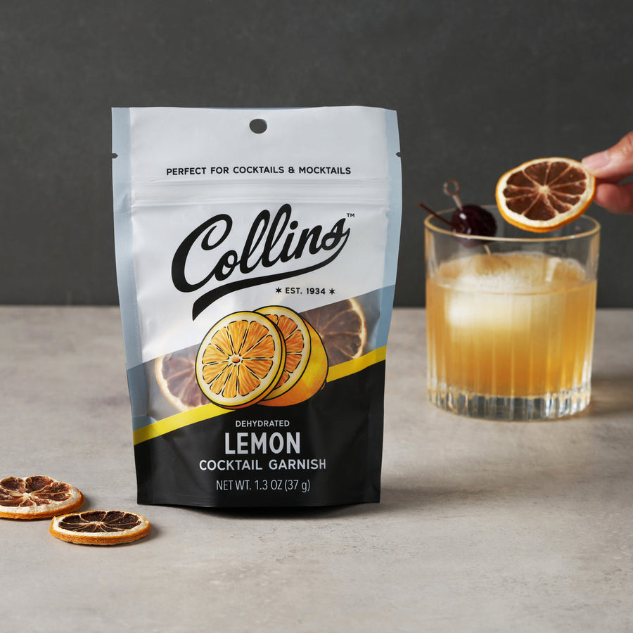 Collins Dehydrated Lemon Cocktail Garnish 1.3-Oz